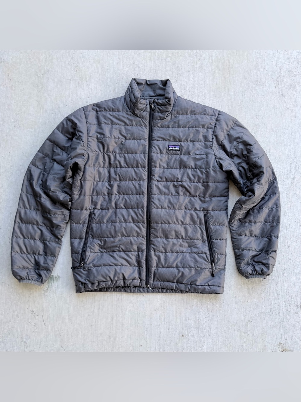 Patagonia Nano Puff Jacket Full Zip Quilted Force Gray Outdoor